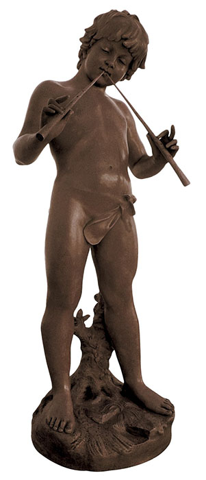 Boy Playing Pipes Bronze Sculpture 152CM